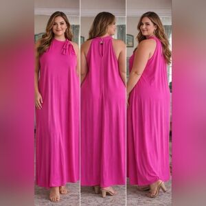 New York & Company Vibrant Pink Dress